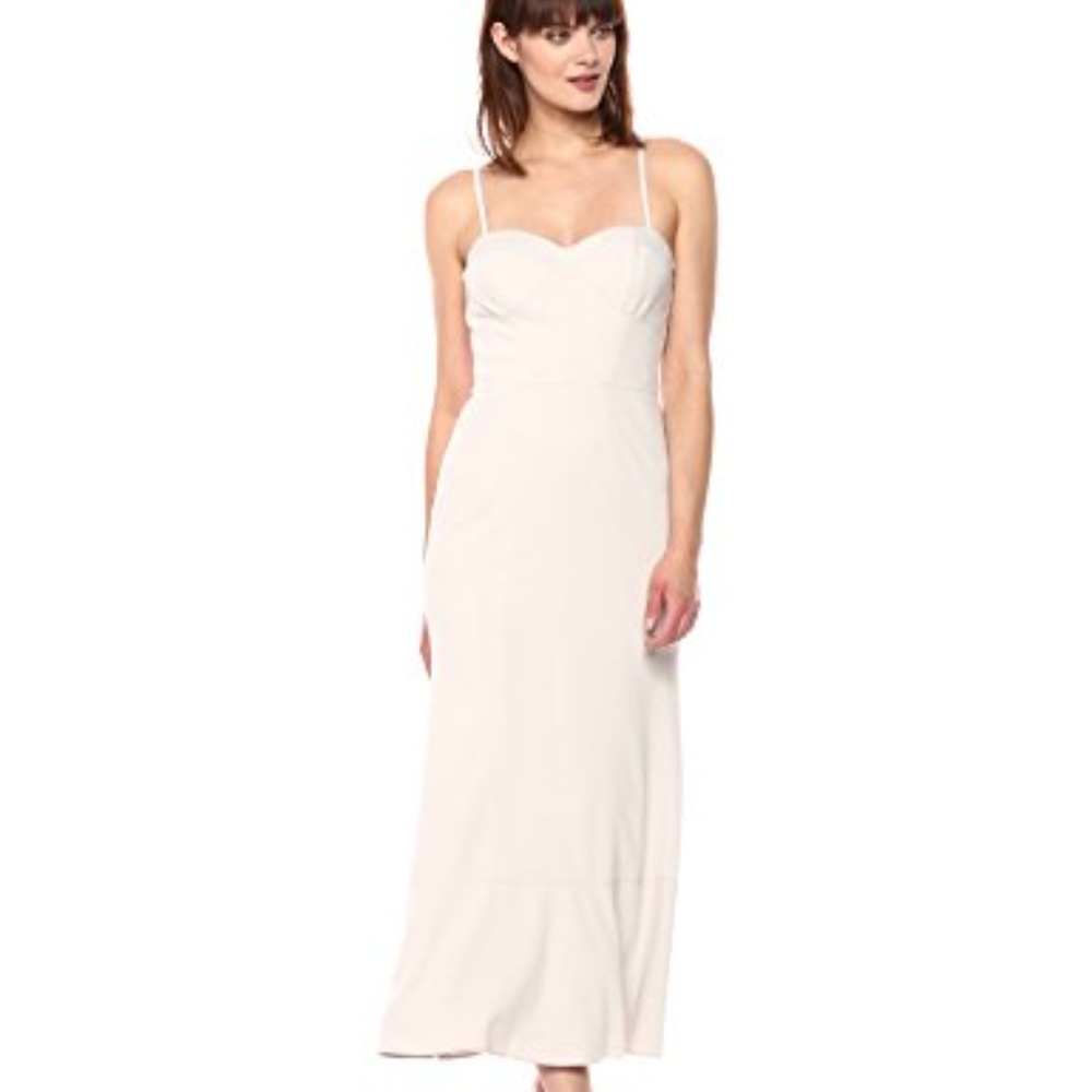 Vera Wang Strapless Corset Tea Length Dress